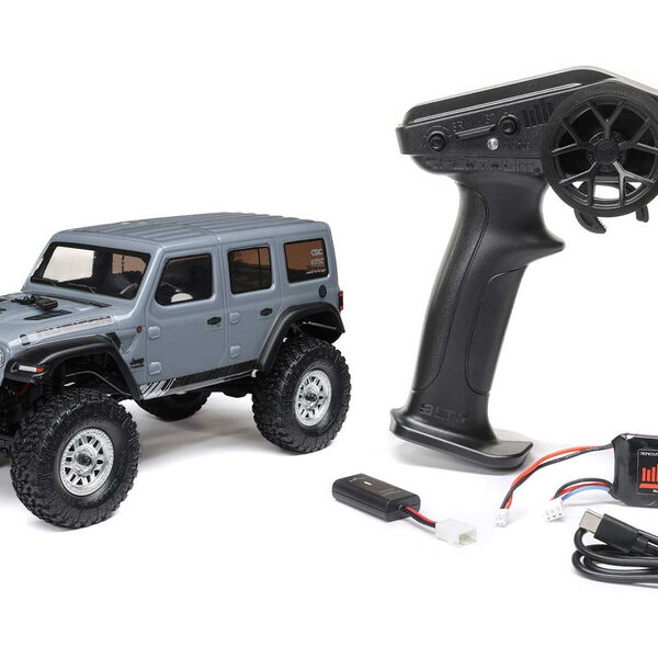 Axial 1/24 SCX24 Jeep Wrangler JLU 4WD Rock Crawler Brushed RTR (Grey) - immagine 3