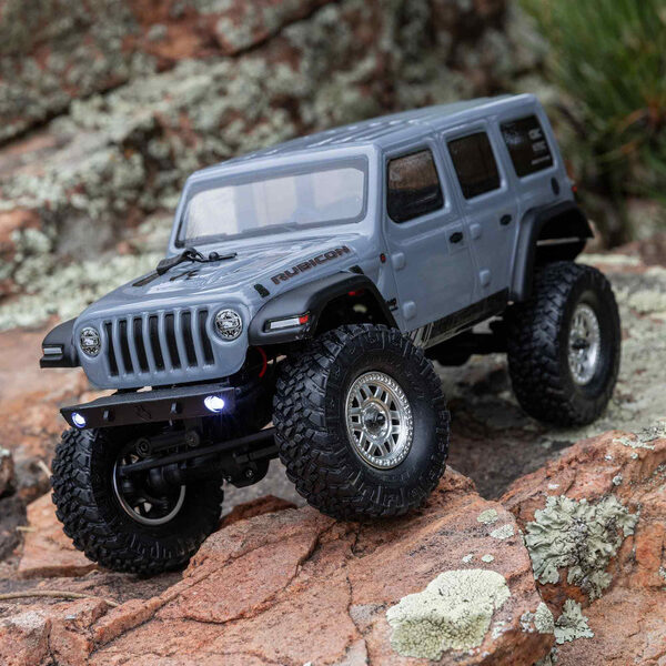 Axial 1/24 SCX24 Jeep Wrangler JLU 4WD Rock Crawler Brushed RTR (Grey) - immagine 4