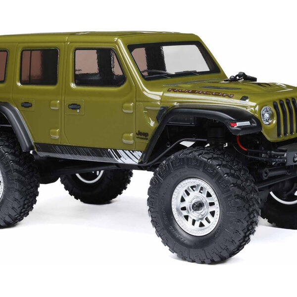 Axial 1/24 SCX24 Jeep Wrangler JLU 4WD Rock Crawler Brushed RTR (Green) - immagine 7